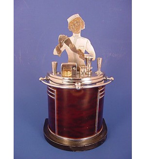 Ronson Art Deco Touch Tip Barmaid Lighter